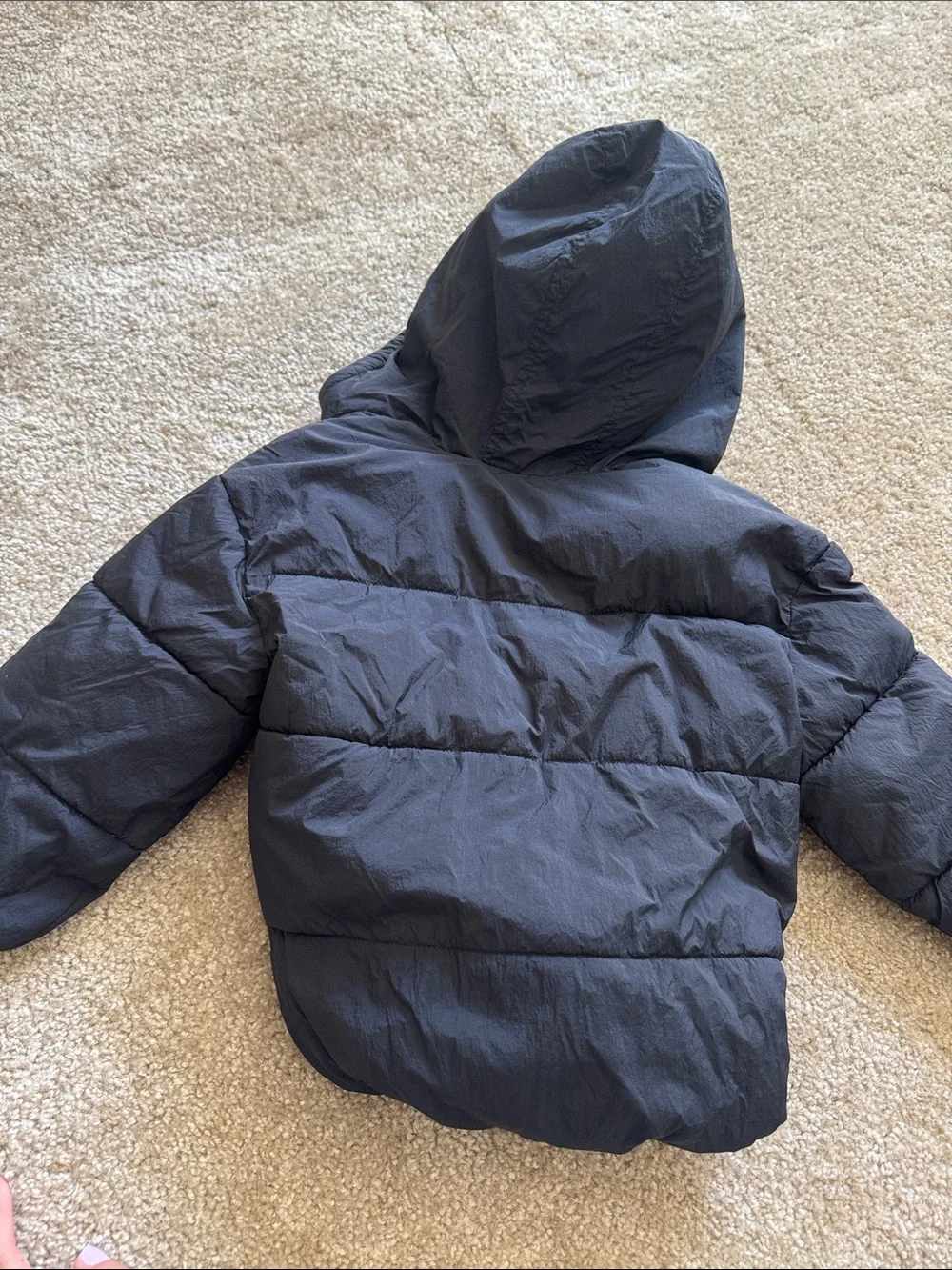 Old Navy Kids Black Hooded Puffer Coat